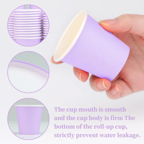 Miniatura 3 de 50 Paquetes Vasos de Papel Desechables de 3 oz, Vasos de Baño Vasos de Papel Pequeños, Vaso para Enjuague Bucal Taza de Espresso para Fiestas, Baño