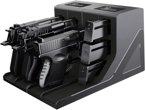 Soporte para pistolas, soporte de espuma protectora para pistola, soporte de revistero, organizador seguro para armas