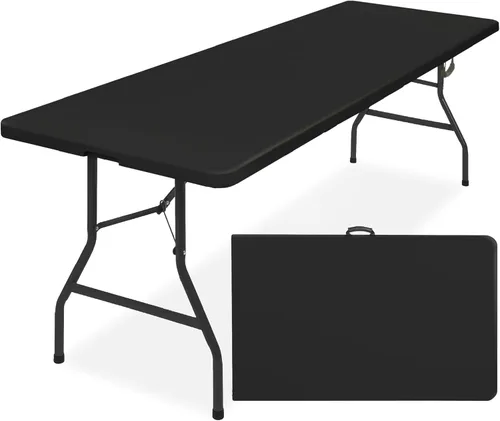 Miniatura 9 de Best Choice Products Mesa plegable de plástico de 6 pies, para interiores y exteriores, resistente, portátil, con asa, seguro para picnic, fiesta