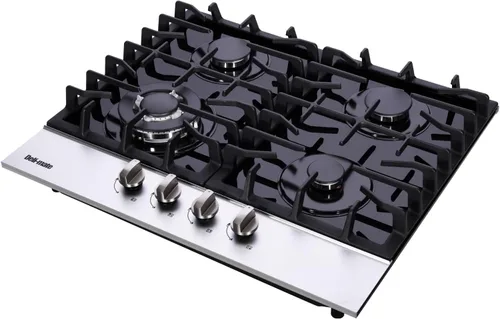 Miniatura 3 de DM4188-01 - Cocina de gas de doble combustible de 24 pulgadas, estufa convertible de 5 quemadores GLP/NG con superficie de vidrio templado