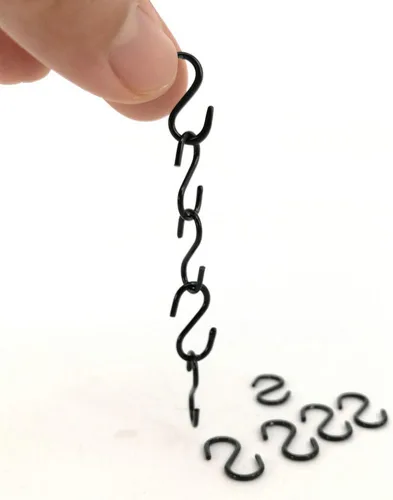 Miniatura 4 de EXCEART Mini ganchos en forma de S, 20 ganchos pequeños de metal en forma de S, portátiles para cocina, armario, garaje, casa de muñecas, accesorios