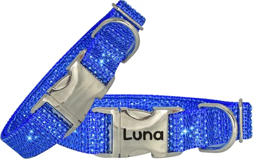 Miniatura 11 de Collar de perro con diamantes de imitación, hebilla grabada y opciones de correa, collares de perro brillantes a la moda, joyas brillantes