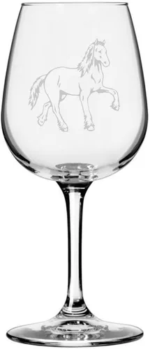Miniatura 85 de Morgan Body Horse - Copa de vino grabada multiusos (12.75 onzas)