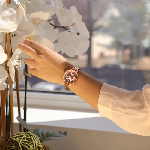 Miniatura 2 de Nine West Womens Floral Dial Strap Watch