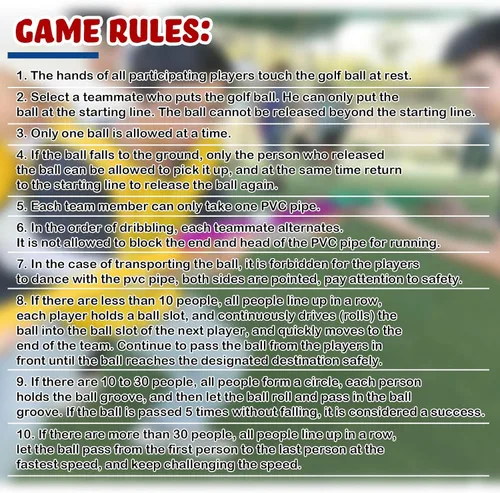 Miniatura 4 de Juegos de actividades de formación de equipos, trabajo en grupo, actividades de ejercicio con medias tubos, pelotas de golf, bolsas