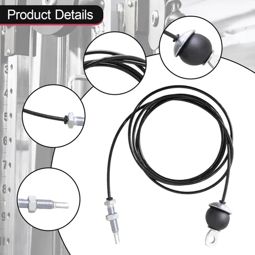 Miniatura 3 de Cable de repuesto para gimnasio, cuerda de alambre de acero, entrenamiento de fuerza para polea de gimnasio en casa, accesorios de máquina
