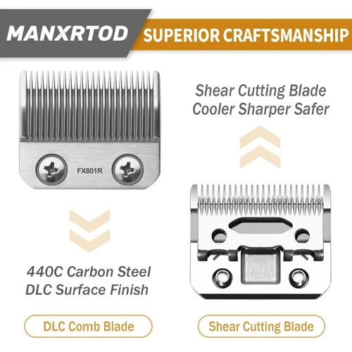 Miniatura 4 de FX801R - Cuchillas de repuesto compatibles con cortadoras FX870/FXF880/FX810/FX825/FX673N, cuchillas cónicas de repuesto DLC para cuchillas de corte