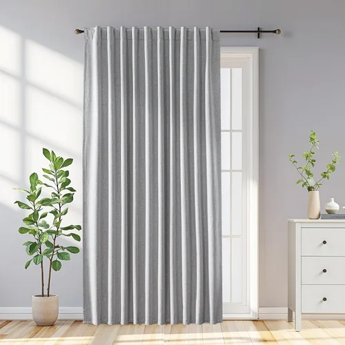 Miniatura 47 de Cortinas opacas para sala de estar, cortinas 100% opacas de 90 pulgadas de largo, juego de 2 paneles de 2 paneles, con aislamiento térmico, pestaña