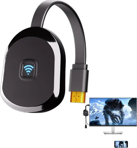 HRpart Adaptador de pantalla inalámbrico 4K, adaptador de TV para la aplicación YouTube, para i-Phone, i-Pad, Android, tableta, laptop, Windows a