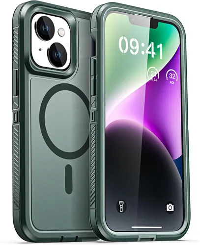 Miniatura 22 de AICase Funda para iPhone 13/14/16e [Compatible con Magsafe], Protección contra caídas de alta resistencia, Defensa multicapa, Grado militar