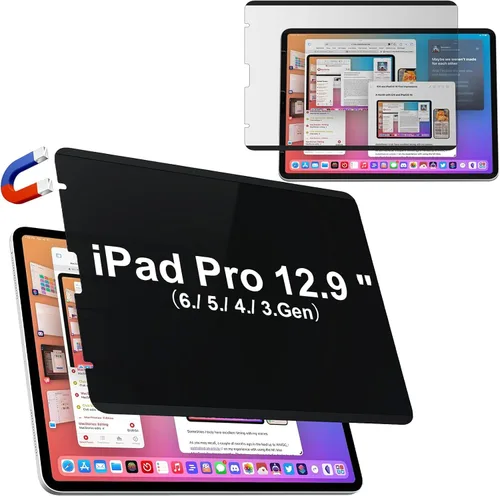 Miniatura 23 de IPROKKO Protector de pantalla magnético de privacidad compatible con iPad de 9ª, 8ª, 7ª generación de 10.2 pulgadas (2021/2020/2019) y iPad Air 3th