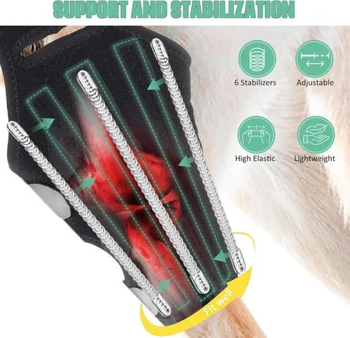 Miniatura 2 de Rodillera para perros para pierna trasera, soporte fuerte que reduce el dolor y la inflamación, mejor recuperación para lesiones de ligamento