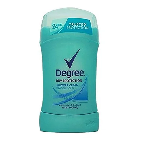 Degree Shower Clean Dry Protection - Desodorante antitranspirante en barra, 1.6 onzas, azul