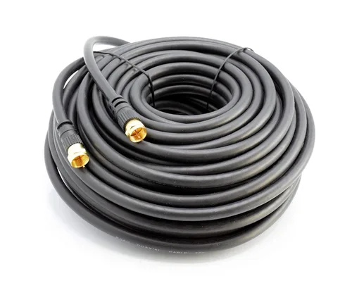 Miniatura 11 de THE CIMPLE CO Cable coaxial RG6 de 6 pies con conectores macho tipo F dorados – Coaxial de interior/exterior para televisión por cable, satélite