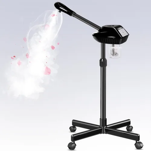Miniatura 8 de Vaporizador Facial Profesional con Más Vapor para Limpieza Profunda e Hidratación, Vaporizador para Esteticistas sobre Ruedas con Configuración