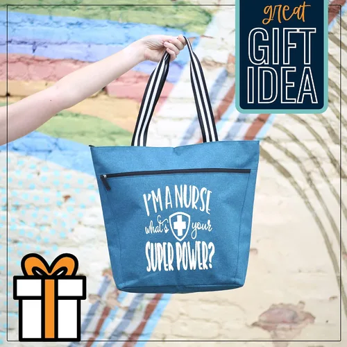 Miniatura 3 de Grandes bolsas de mano con cremallera para enfermeras, con bolsillos, perfectas para el trabajo, regalos para CNA, RN y estudiantes de enfermería
