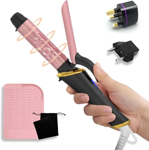 Miniatura 11 de Ukliss Mini rizador de 1/2 pulgada, rizador de barril pequeño de viaje para cabello corto y flequillo, calor rápido de 30 segundos, 5 ajustes