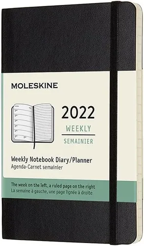 Miniatura 11 de Moleskine Agenda mensual clásica de 12 meses de 2022, tapa suave, grande (5 x 8.25 pulgadas), color negro