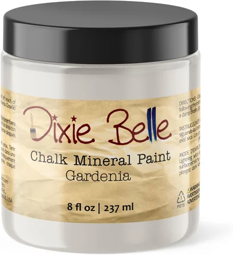 Miniatura 383 de Dixie Belle Paint Company - Pintura con acabado de tiza para muebles, color negro (Caviar), 1 galón, 128 fl oz, pintura mineral color rosa intenso