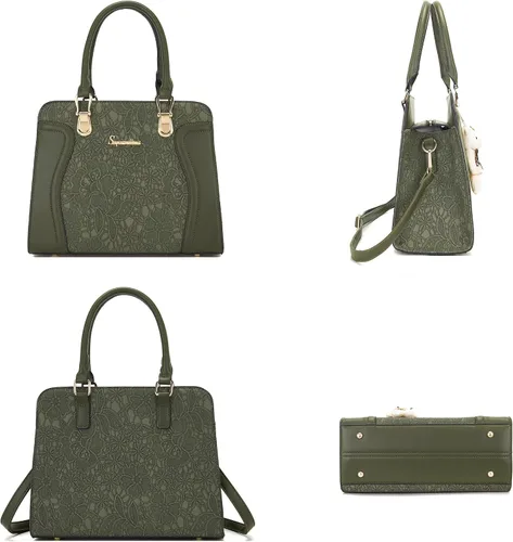 Miniatura 15 de Bolsos de mano de moda para mujer, bolsa de hombro, asa superior, bolsa de mano, juego de 4 piezas