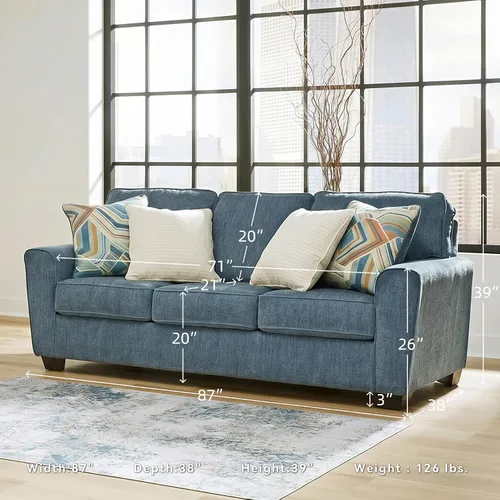 Miniatura 3 de Signature Design by Ashley Cashton - Sofá casual para sala de estar, color azul