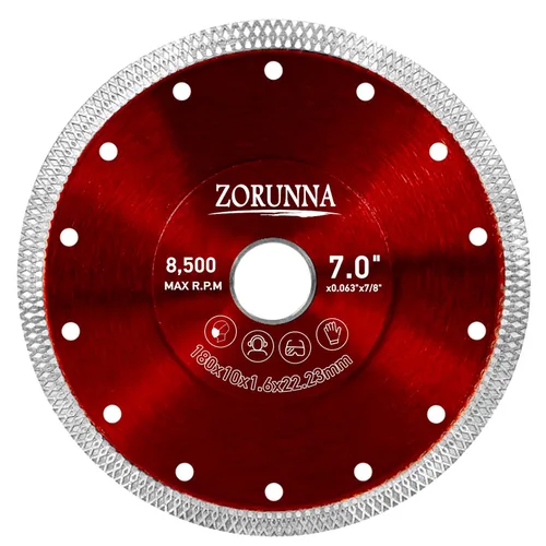 Miniatura 19 de ZORUNNA Hoja de diamante de 4 pulgadas para amoladora angular, hoja de sierra de azulejos súper fina para corte suave, 2 cuchillas de corte