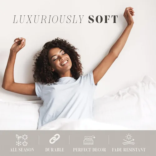 Miniatura 12 de Elegant Comfort Manta Ultra Suave Full/Queen, Franela Reversible, Acogedora y Afelpada - Manta Decorativa Ligera para Todas las Estaciones