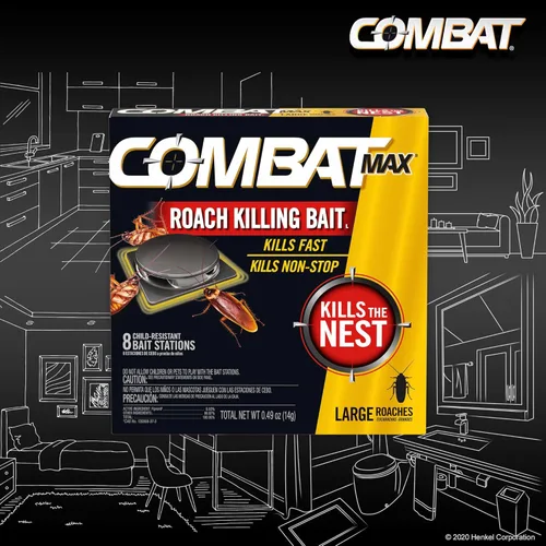 Miniatura 4 de Combat Max - Cebo para matar cucarachas grandes, 8 unidades (paquete de 1)