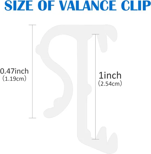 Miniatura 2 de Jetec Clips para ventana de cenefa ciega de 1 pulgada, clips de retención de cenefa de plástico blanco oculto (12 piezas)