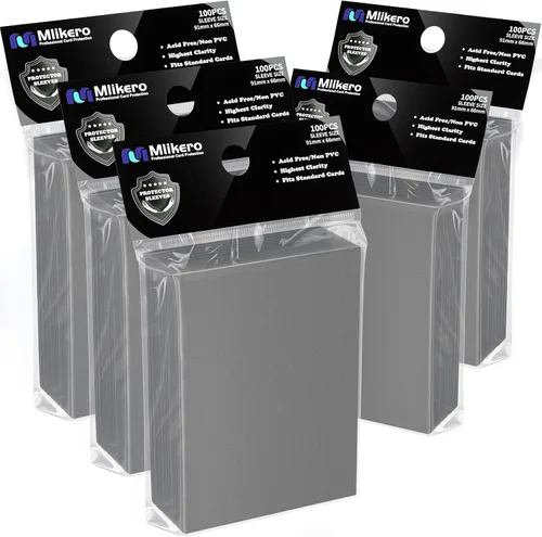 Miniatura 20 de 1000 fundas para tarjetas negras, protectores de mazo con fundas mate para cartas, fundas para cartas de intercambio aptas para MTG, TCG y cartas