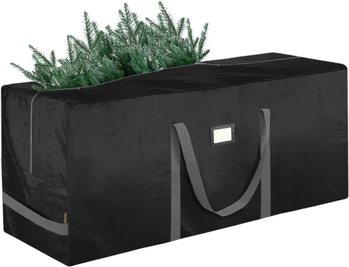 Miniatura 16 de BALEINE Bolsa de almacenamiento para árbol de Navidad de 7.5 pies, bolsa para árbol de Navidad artificial extragrande resistente con asas reforzadas