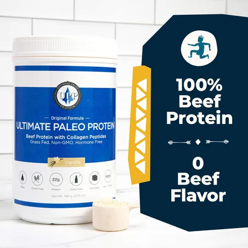 Miniatura 3 de Ultimate Paleo Protein Polvo Proteína de carne de res alimentada con pasto prémium con péptidos de colágeno Apto para paleo, sin gluten, apto