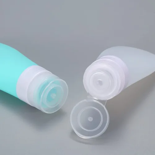 Miniatura 5 de 2 botellas de viaje de silicona, recipientes de viaje recargables a prueba de fugas de 1.3 onzas con bolsa de transporte transparente, botellas