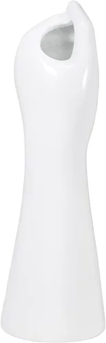 Miniatura 7 de Jarrón de mano de cerámica de cuerpo humano, con forma de brazo, pequeño jarrón moderno estético decorativo de cerámica blanca para decoración