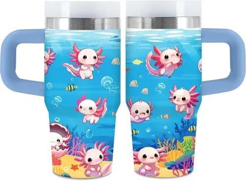 Miniatura 29 de Vaso de 405 ml para niños con alfabeto de animales con asa, popote y tapa, vaso aislado de acero inoxidable, cosas con letras del abecedario