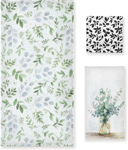 Miniatura 7 de Toalla de baño de manos rosa con árbol de Navidad, toalla de cocina de copo de nieve de invierno, decoración de vacaciones, grifo de baño, juego