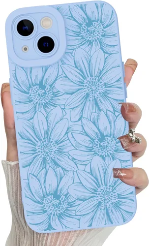 Miniatura 34 de MZELQ Funda para iPhone 17 Pro 2025, diseño de girasoles de silicona, flores florales, protección de cámara, funda delgada y suave para teléfono
