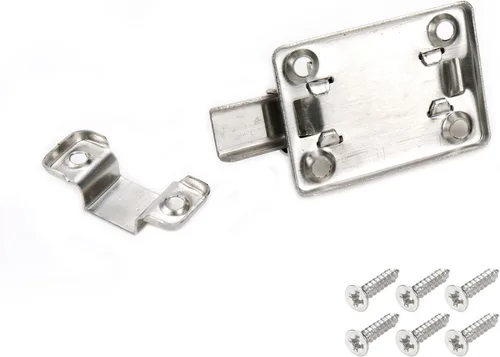 Miniatura 3 de Cerradura de pestillo deslizante 2-1/2" Perno de barril de acero inoxidable - 2 piezas