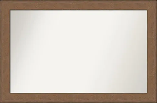 Miniatura 33 de Amanti Art Espejo de baño marrón para sobre el fregadero, 25 x 25 pulgadas, hecho a medida, espejo de tocador cuadrado marrón medio, marco de madera