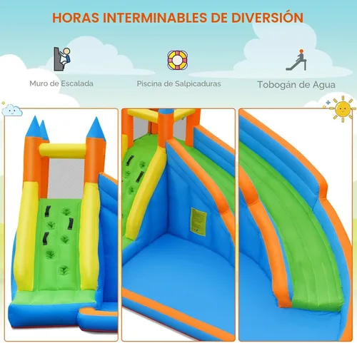 Miniatura 3 de Costzon - Tobogán acuático inflable, parque de toboganes gigantes inflables para niños, diversión al aire libre en el patio trasero, con soplador