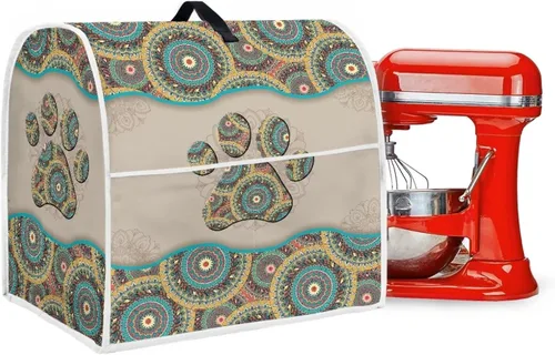 Miniatura 5 de Funda para mezclador de cocina de pata de perro bohemio compatible con ayuda de cocina de 4.5 a 5 cuartos de galón, batidora de pie Hamilton