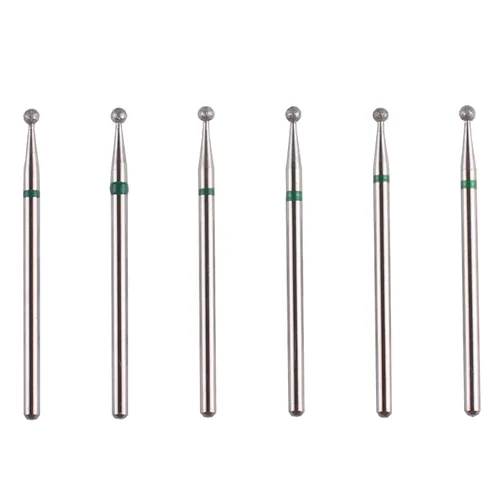 Miniatura 9 de Juego de 6 brocas de bola de diamante profesional, juego de brocas para cutícula para manicura rusa, broca de vástago de 3/32 (φ5.0.000 in)