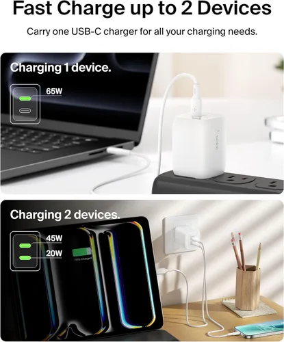 Miniatura 3 de CARGADOR GAN USB-C DUAL DE 65W + CABLE