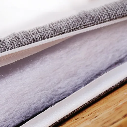 Miniatura 7 de Cojín de asiento con infusión de gel para efecto refrescante, cómoda silla de lino y algodón, alivia el dolor, diseño de correa de presión, espuma