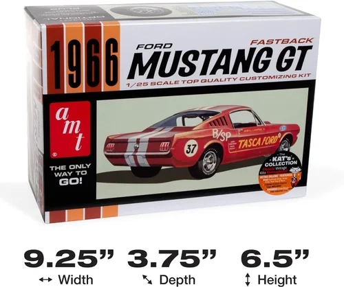 Miniatura 6 de AMT 1966 Ford Mustang Fastback 2+2 - Kit para modelo de escala 1:25
