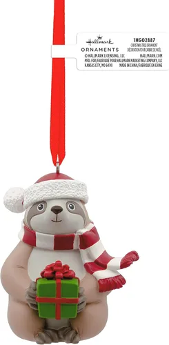 Miniatura 3 de Hallmark Jolly - Adorno de Navidad de perezoso, multicolor (0001HGO2887)