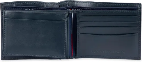 Miniatura 40 de Tommy Hilfiger Cartera de piel auténtica para hombre con ventana de identificación y múltiples ranuras para tarjetas