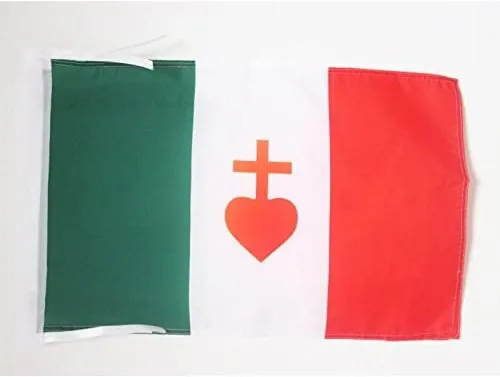 Miniatura 394 de Bandera de México AZ FLAG, 45.7 x 30.5 cm, con cordones - Pequeñas banderas mexicanas de 30 x 45 cm - Bandera de 45.7 x 30.5 cm