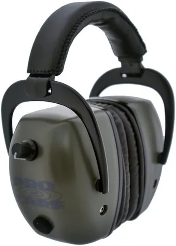 Pro Ears - Pro Tac Mag Gold - Protección auditiva electrónica de grado militar y amplificación - NRR 30 - Orejeras de gama - Baterías de litio 123a