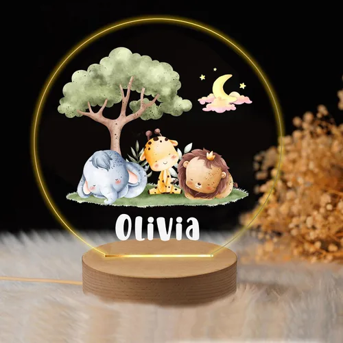 Luz nocturna personalizada con nombre de regalo para bebé, 7 colores, decoración de guardería, luz nocturna personalizada para dormitorio, regalos